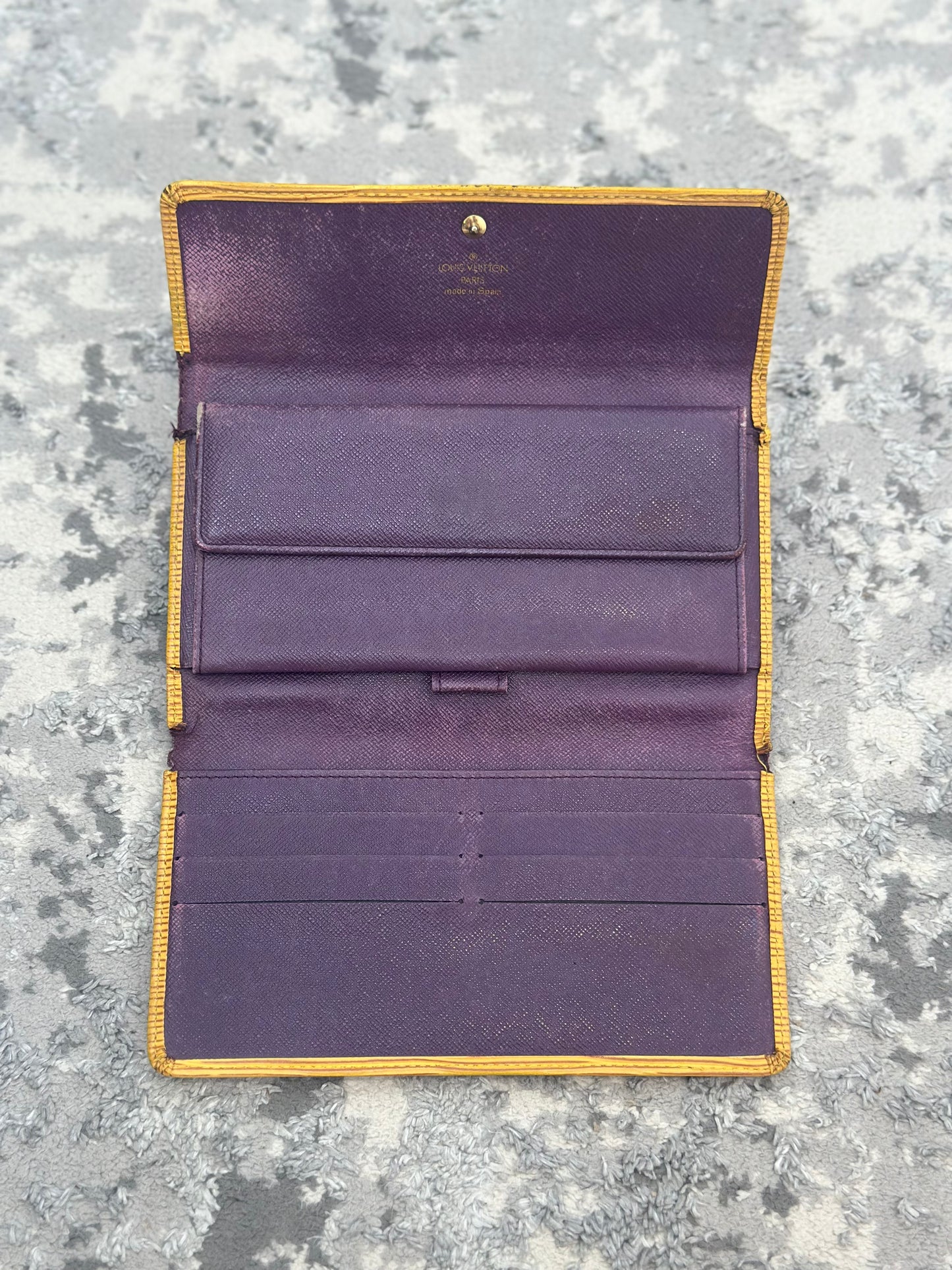 Louis Vuitton Long Yellow Wallet