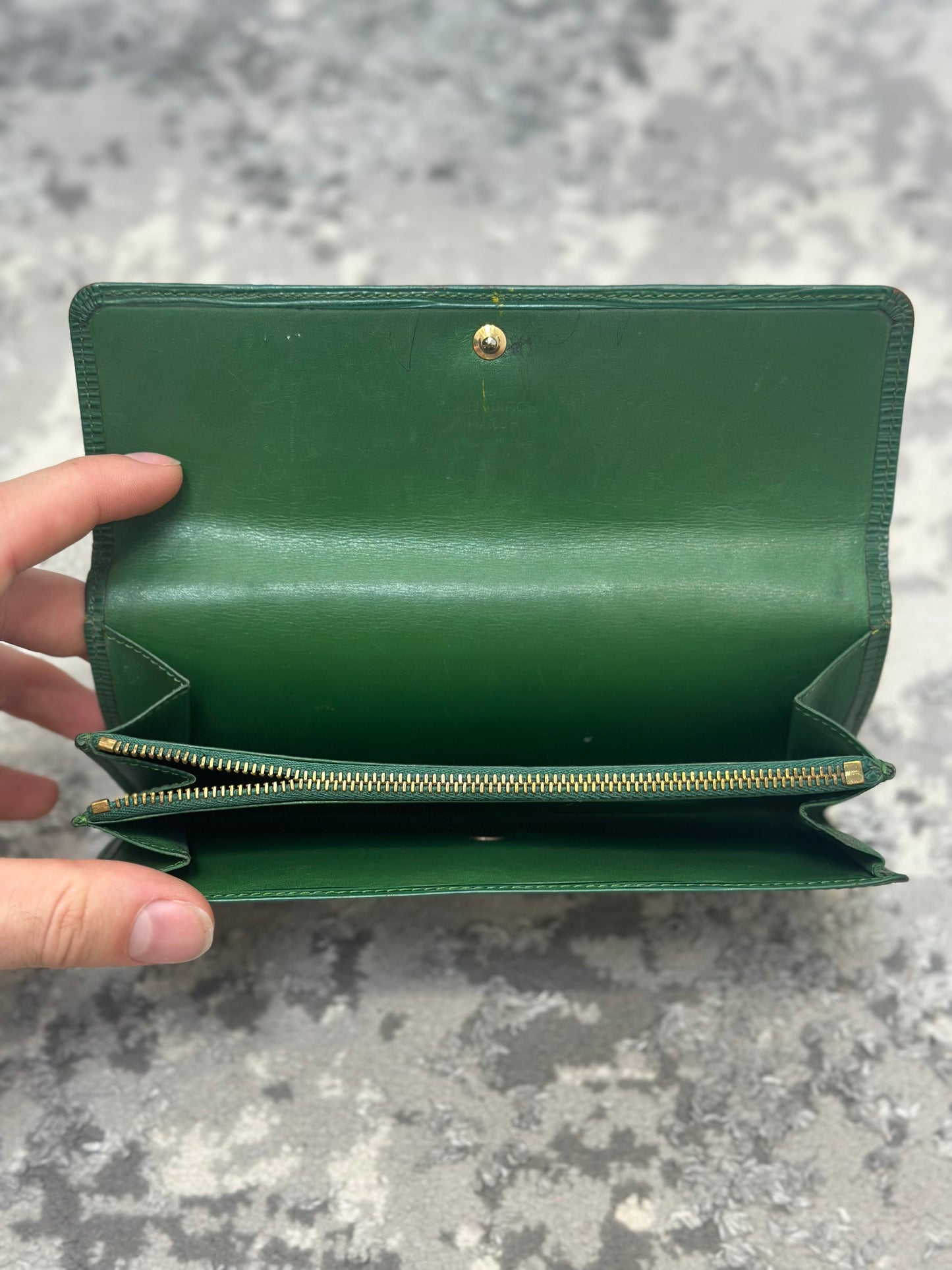 Louis Vuitton Long Green Wallet